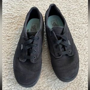 Vans Authentic Style Youth Black Canvas Skate Shoes Sneakers - Size 3 Youth